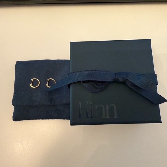 Kinn Pavé Hoop Huggie Earrings - Pair - Picture 6 of 8